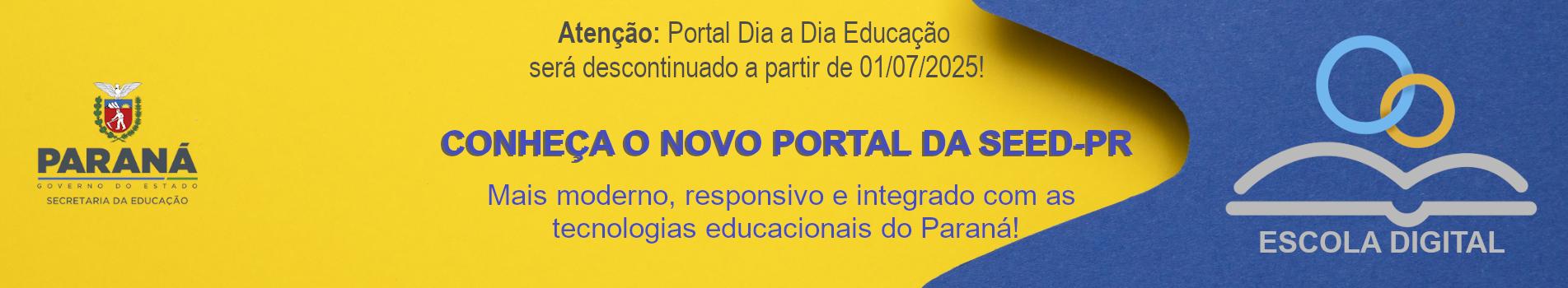 Banner Novo Portal Educacional Escola Digital