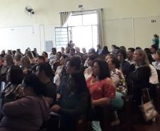 O Núcleo Regional de Educação de Pato Branco promoveu reunião com Diretores e Pedagogos das Instituições Estaduais de Ensino, Secretários Municipais de Educação e Equipes dos Setores do NRE. 