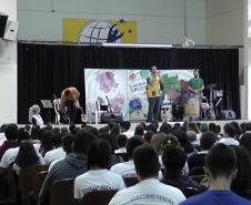 No dia 23 de abril de 2019, o grupo Parabolé Educação e Cultura, de Curitiba, esteve no Colégio Estadual Professor Agostinho Pereira, nos períodos da manhã e tarde com o espetáculo Linguagem e Arte! Concertos Didáticos da Música Brasileira, para os alunos do 6º ao 9º Ano.
