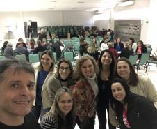 O Núcleo Regional de Educação de Pato Branco realizou nos dias 04, 05 e 06 de junho de 2019, o III Encontro Formativo das Equipes Gestoras, nos Municípios de Pato Branco, Palmas e São João, com oficinas para Pedagogos e Diretores das Instituições de Ensino da Rede Estadual, que trataram do Programa Presente na Escola e da Prova Paraná.