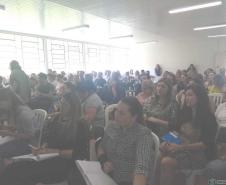 O Núcleo Regional de Educação de Pato Branco realizou no dia 13 de setembro de 2019, reunião sobre o Planejamento das Turmas e Matrículas para o ano letivo de 2020, para as Instituições de Ensino da Rede Pública Estadual e as Secretarias Municipais de Educação, no Colégio Estadual Castro Alves, no Município de Pato Branco.