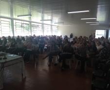 O Núcleo Regional de Educação de Pato Branco realizou no dia 13 de setembro de 2019, reunião sobre o Planejamento das Turmas e Matrículas para o ano letivo de 2020, para as Instituições de Ensino da Rede Pública Estadual e as Secretarias Municipais de Educação, no Colégio Estadual Castro Alves, no Município de Pato Branco.