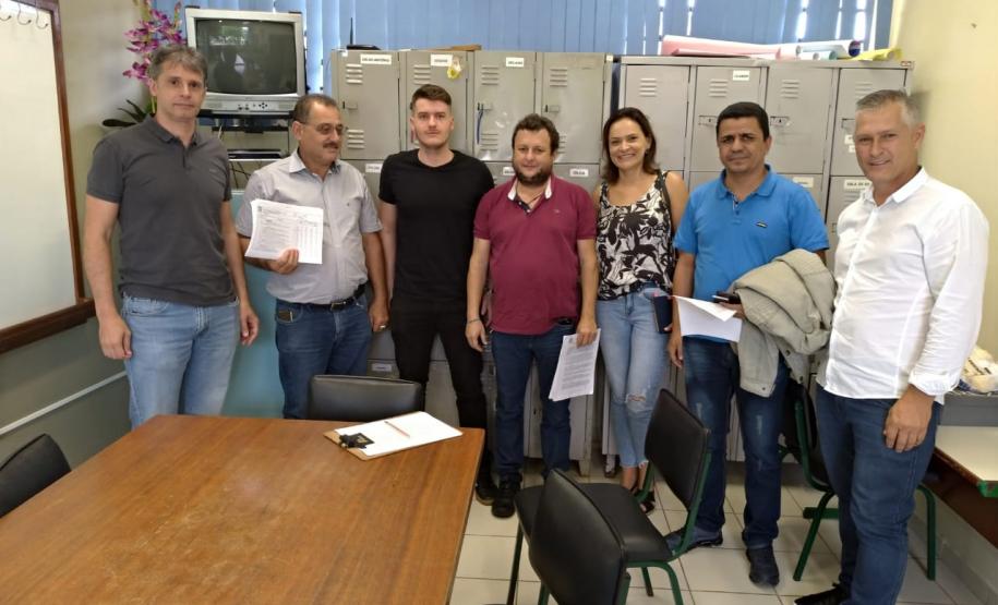 REUNIÃO DE PARTIDA DE OBRA Na manhã do dia 14 de janeiro de 2020, o NRE de Pato Branco realizou reunião de partida de obra no Colégio Estadual Castelo Branco de Bom Sucesso do Sul.
