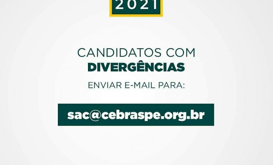 ⚠ ATENÇÃO ⚠ PSS 2021 👉 Resposta dos recursos protocolados ocorrerá no dia 19 DE FEVEREIRO.
🗣 Candidatos com divergências, favor entrar em contato com: sac@cebraspe.org.br
Contatos alternativos:
📞 (61) 3448-0100
✉ Caixa Postal 4488, CEP 70842-970, Brasília/DF
#PSS2021